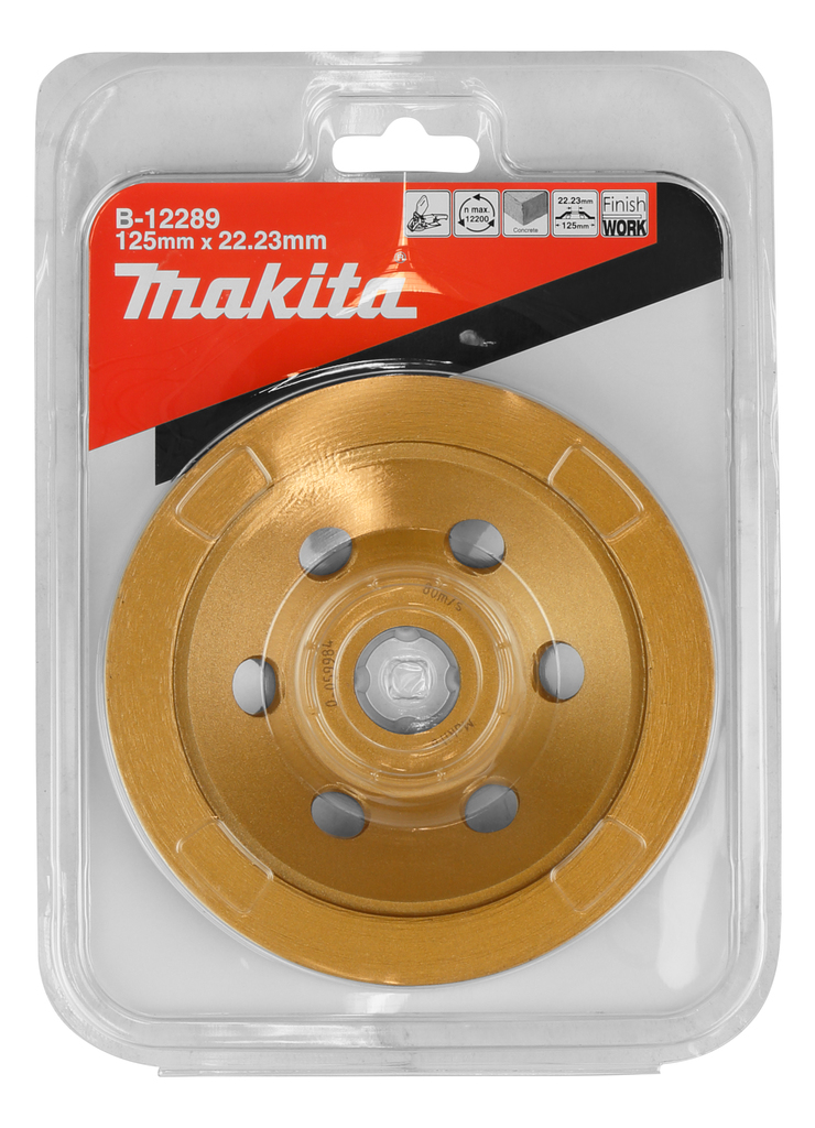 Алмазный тарельчатый диск 125x22,23 (финишная шлифовка, для PC5000, 5001С, 125 мм УШМ) Makita B-1228 — B-12289