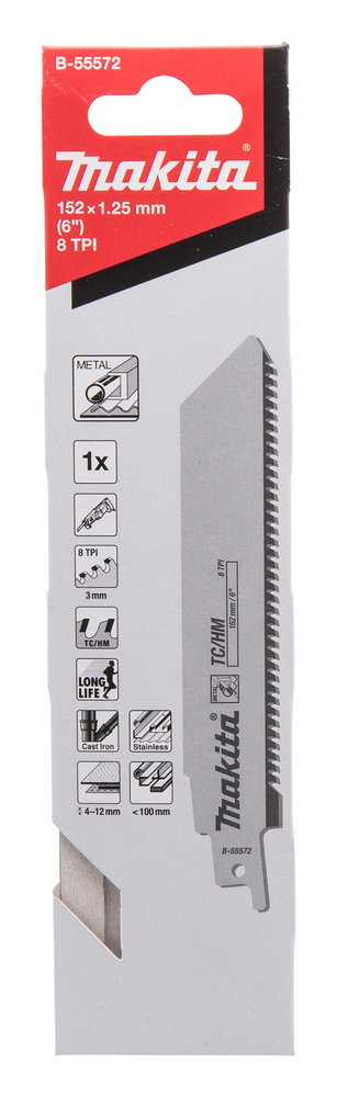 Сабельная пилка для металла 152x1,25x8TPI Makita B-55572