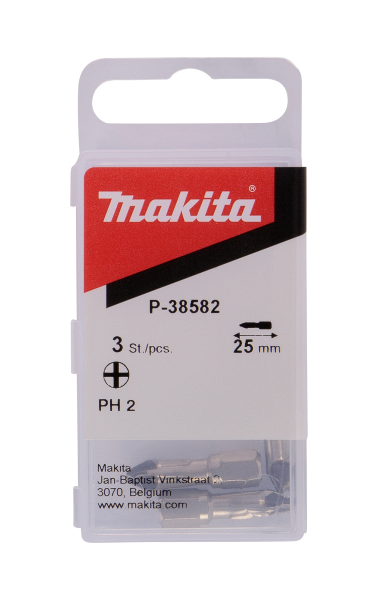 Бита алмазная PH2, 25 мм, E-form (MZ), 3 шт Makita P-38582