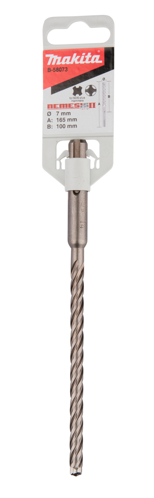 Бур SDS-plus Nemesis II 7x165 Solid Makita B-58073