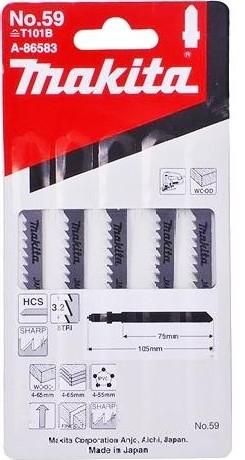 Пилки для лобзика 5 шт B-59 Makita A-86583