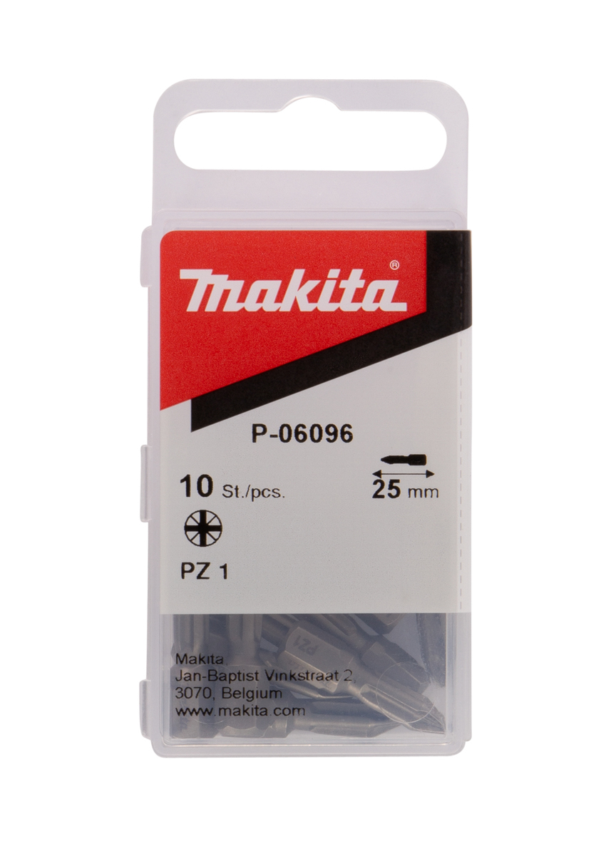 Бита Pozidriv PZ1, 25 мм, C-form 10 шт Makita P-06096