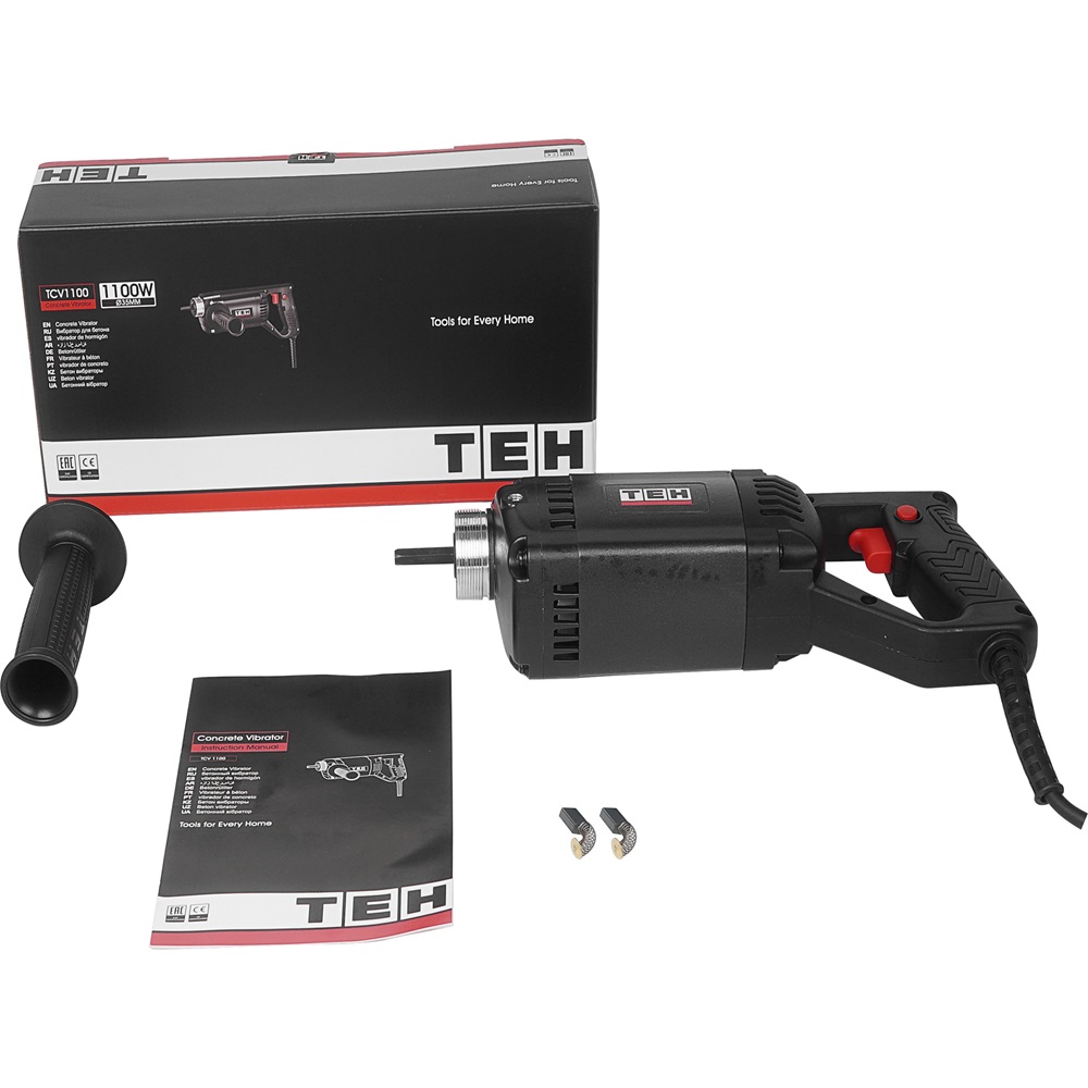 Вибратор для бетона + виброшланг 1,5м TEH TCV1100