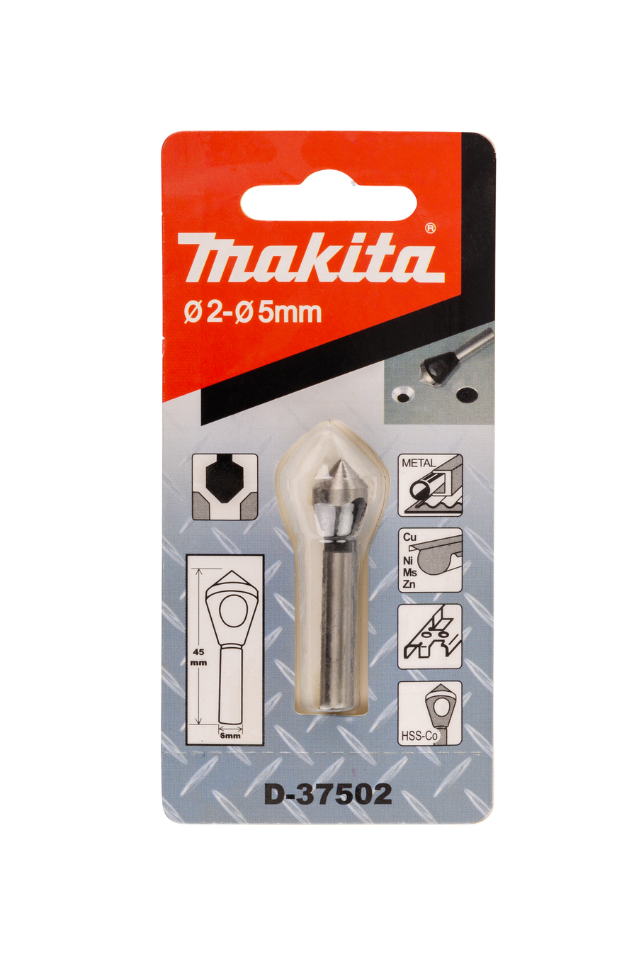 Зенковка с цилиндрическим хвостовиком 6 мм 2-5X45 Makita D-37502