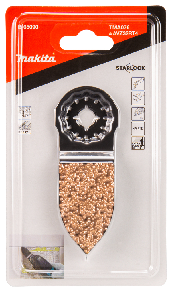 Полотно шлифовальное 32x50 мм G40 TC/HM STARLOCK Makita TMA076 (B-65090)