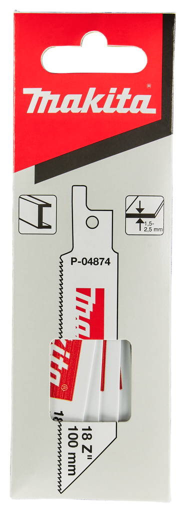 Сабельная пилка для металла 100x1,0x18TPI, 5 шт Makita P-04874