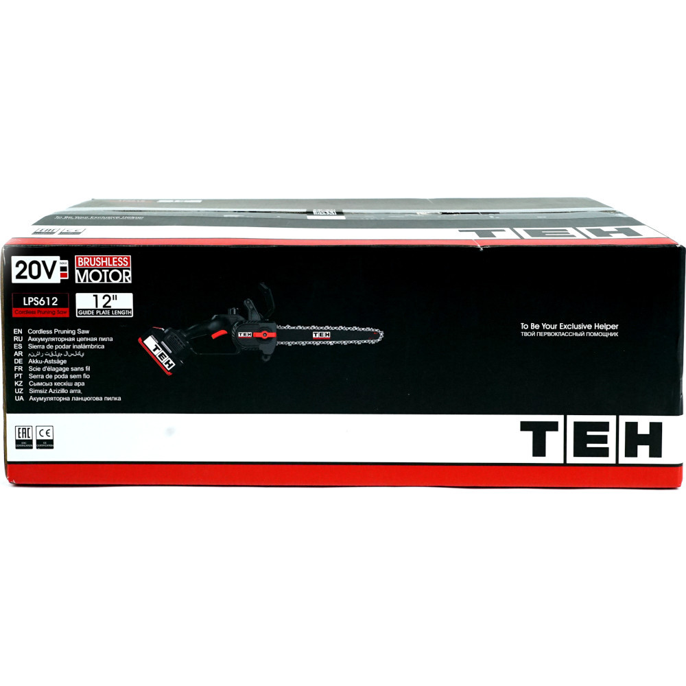 Пила цепная аккумуляторная 20V (без АКБ и ЗУ) TEH LPS612