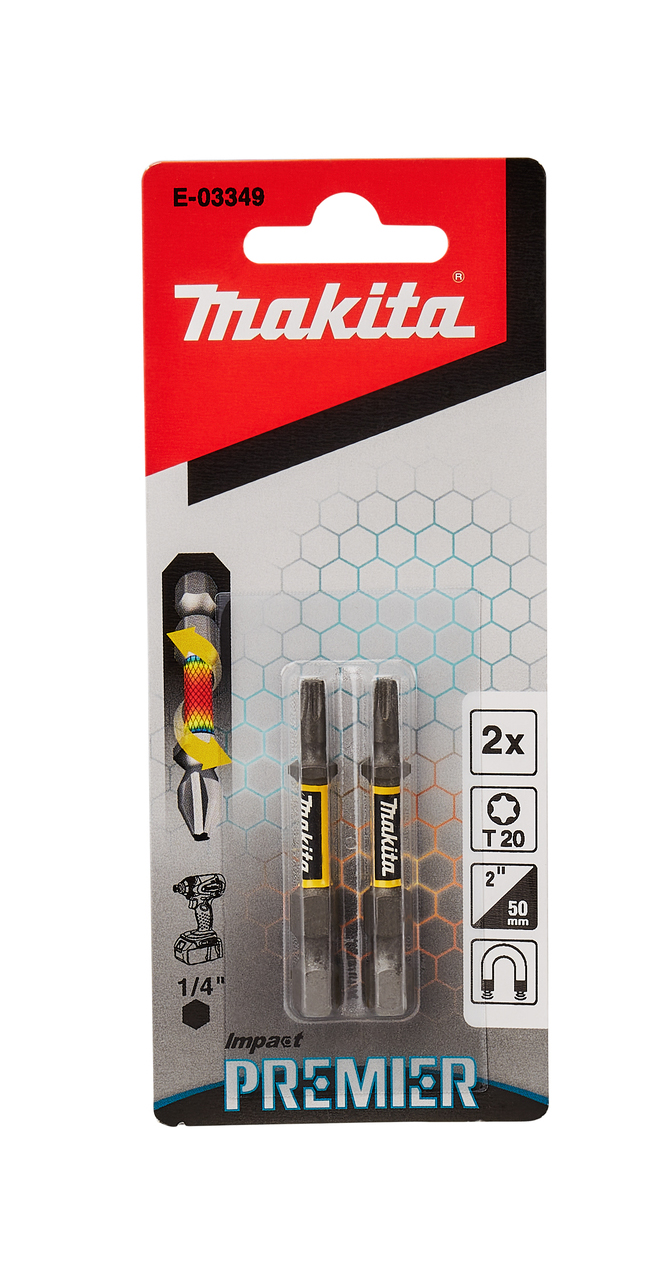 Насадка Impact Premier T20, 50 мм, E-form (MZ), 2 шт. Makita E-03349