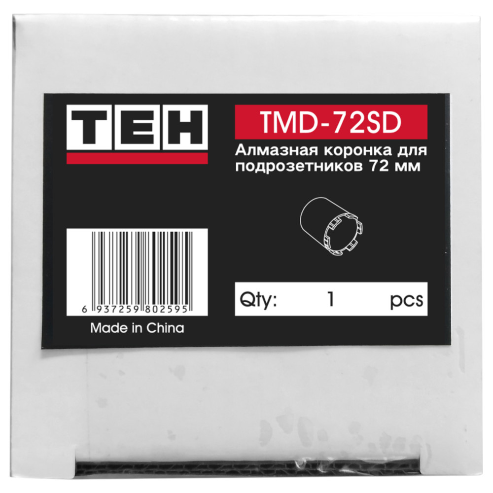 Алмазная коронка для подрозетников TEH TMD-72SD