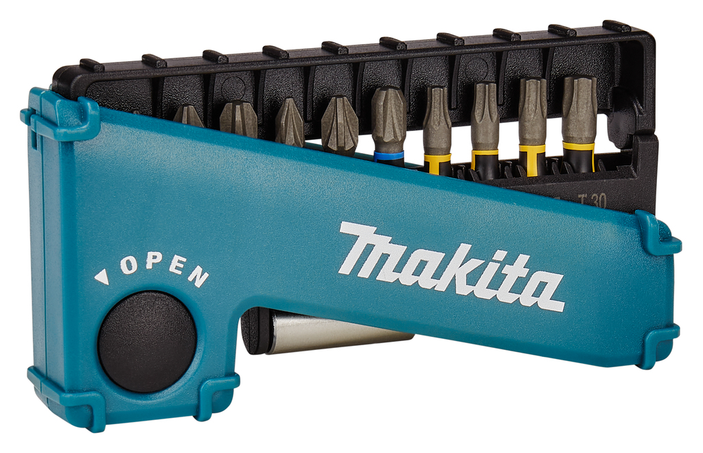 Набор ударных бит Impact Premier 25 мм 11 шт (PH, PZ, TORX) + держатель Makita E-03567