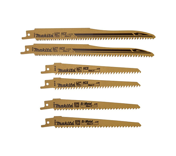 Набор сабельных пилок для дерева 6 шт.