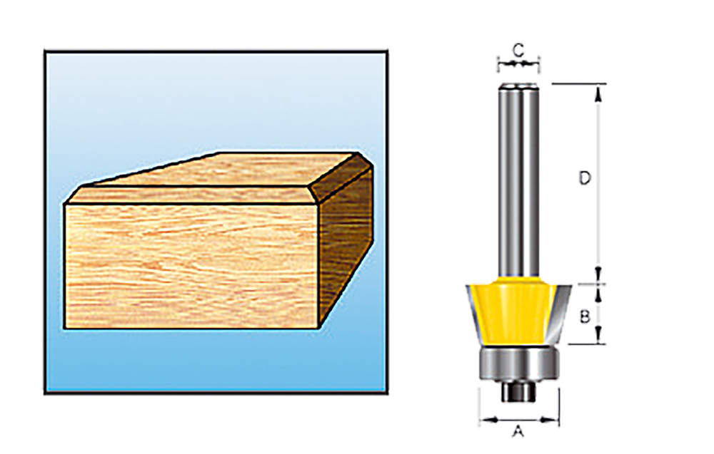 Наклонная фреза 21х9,5х8х32х2Т Makita D-10621