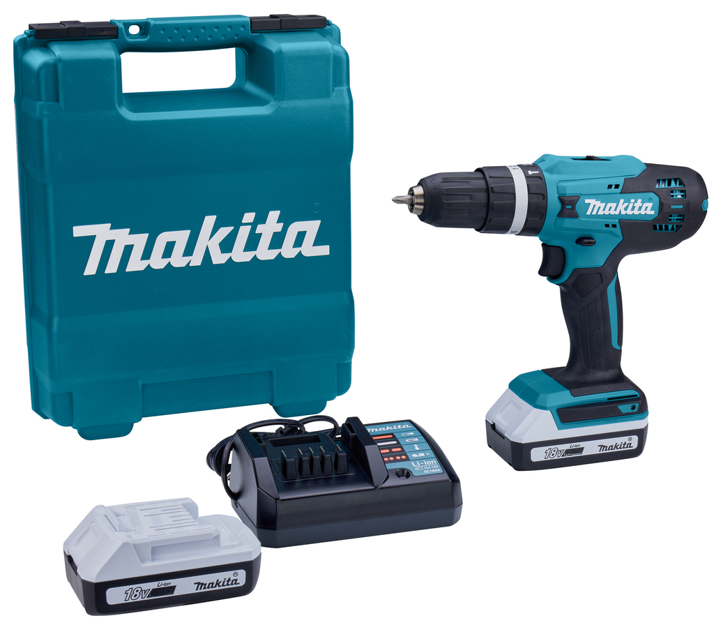 Аккумуляторная ударная дрель-шуруповерт G-Series 18 В Makita HP488DWE