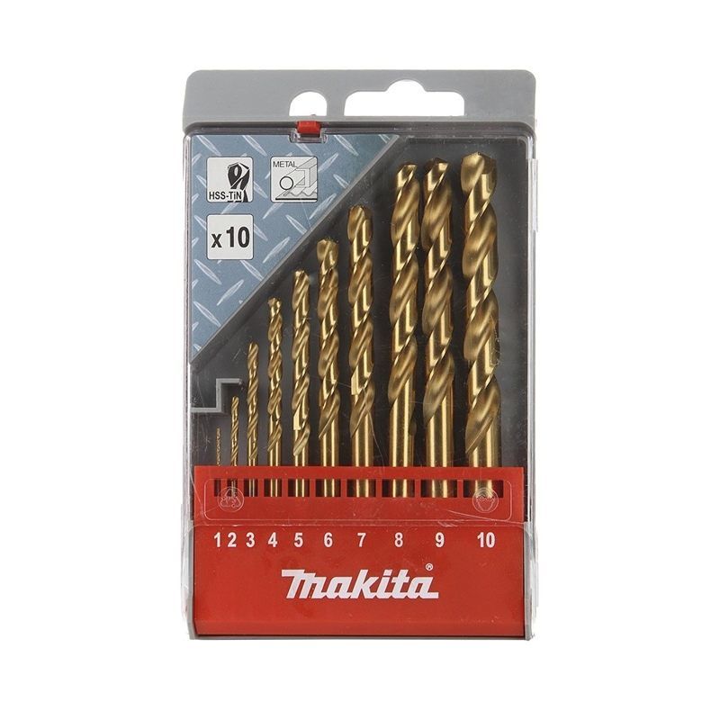Набор сверл по металлу HSS-TIN 10 шт Makita D-43561 Набор сверл по металлу HSS-TIN 10 шт Makita D-43561