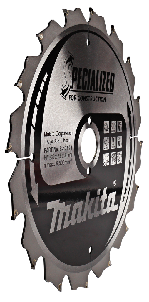 Пильный диск для строительных работ 235X30X1.8X16T Makita B-13699