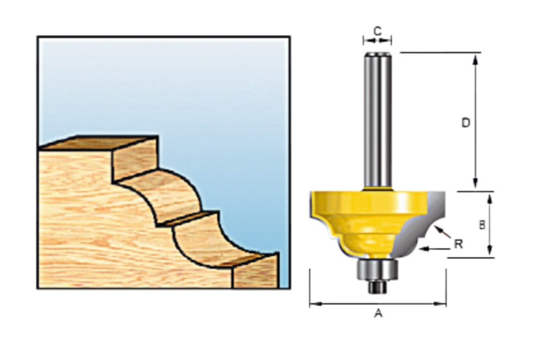 Фреза римская 25.4х12.7х8х32х2Т Makita D-11639