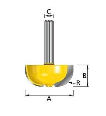 Фреза галтельная 8х20х6х32х2Т Makita D-09400
