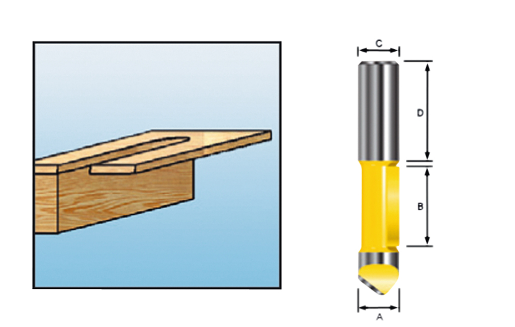 Филенчатая фреза 6х19х6х46х1Т Makita D-09335