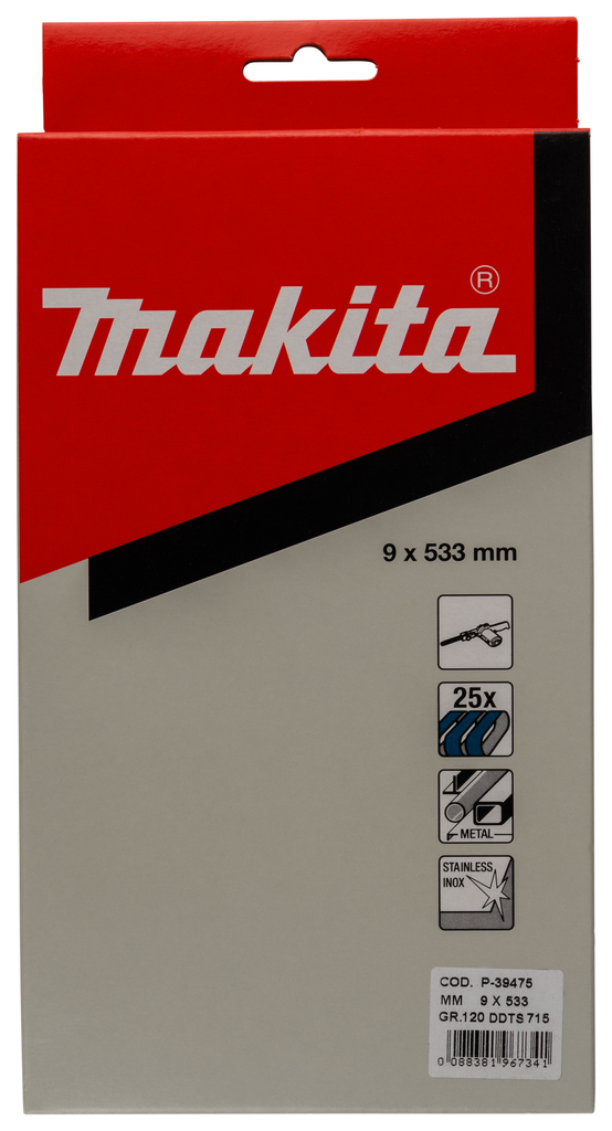 Шлифовальная лента 9х533 мм, К120, 1 шт Makita P-39475