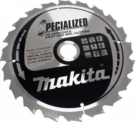 Пильный диск для демонтажа 235X30X1.6X20T Makita B-09379 Пильный диск для демонтажа 235X30X1.6X20T Makita B-09379