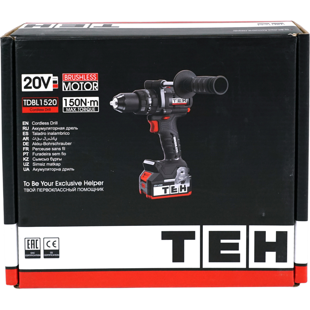 Дрель ударная аккумуляторная 20V (без АКБ и ЗУ) TEH TDBL1520