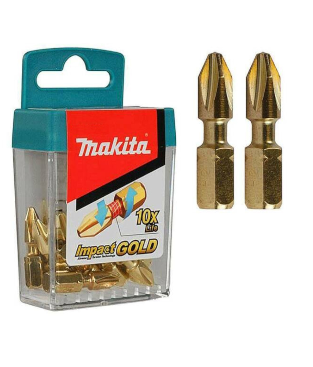 Ударные биты Impact Gold PZ2 в наборе из 15 шт B-39534 Ударные биты Impact Gold PZ2 в наборе из 15 шт B-39534