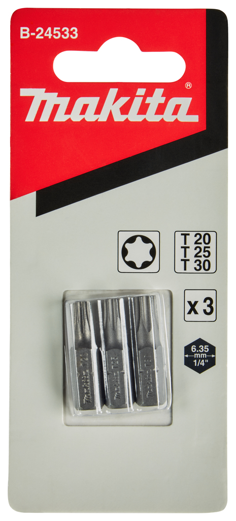 Бита Torx T20/T25/T30, 25 мм, C-form 3 шт Makita B-24533 Бита Torx T20/T25/T30, 25 мм, C-form 3 шт Makita B-24533