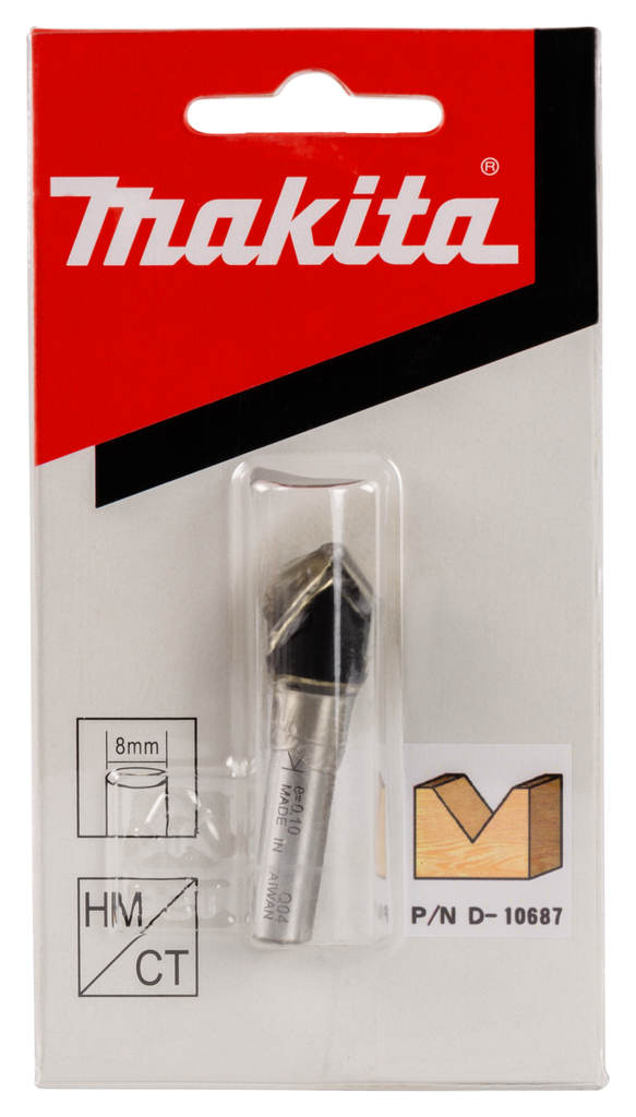 Фреза для V-образных пазов 12,7х12,7х8х32х2Т Makita D-10687