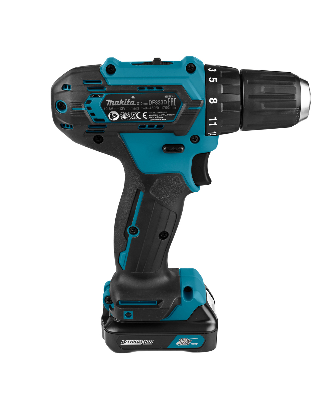 Аккумуляторная дрель-шуруповерт CXT 12 В Makita DF333DWYE4