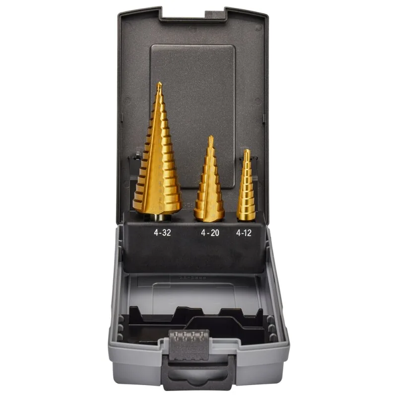 Набор ступенчатых сверл HSS-TiN — D-46573