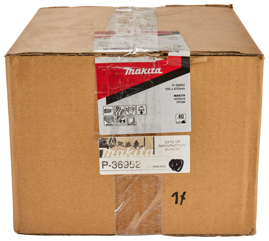 Шлифовальная лента 100х610 мм, K40, 25 шт Makita P-36952