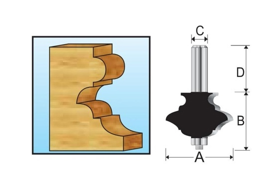 Фреза многопрофильная 31.8х25.4х8х32х2Т Makita D-11760
