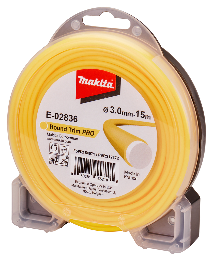 Триммерная леска, квадратная, усиленная, 3 ммх44 м Makita E-02886