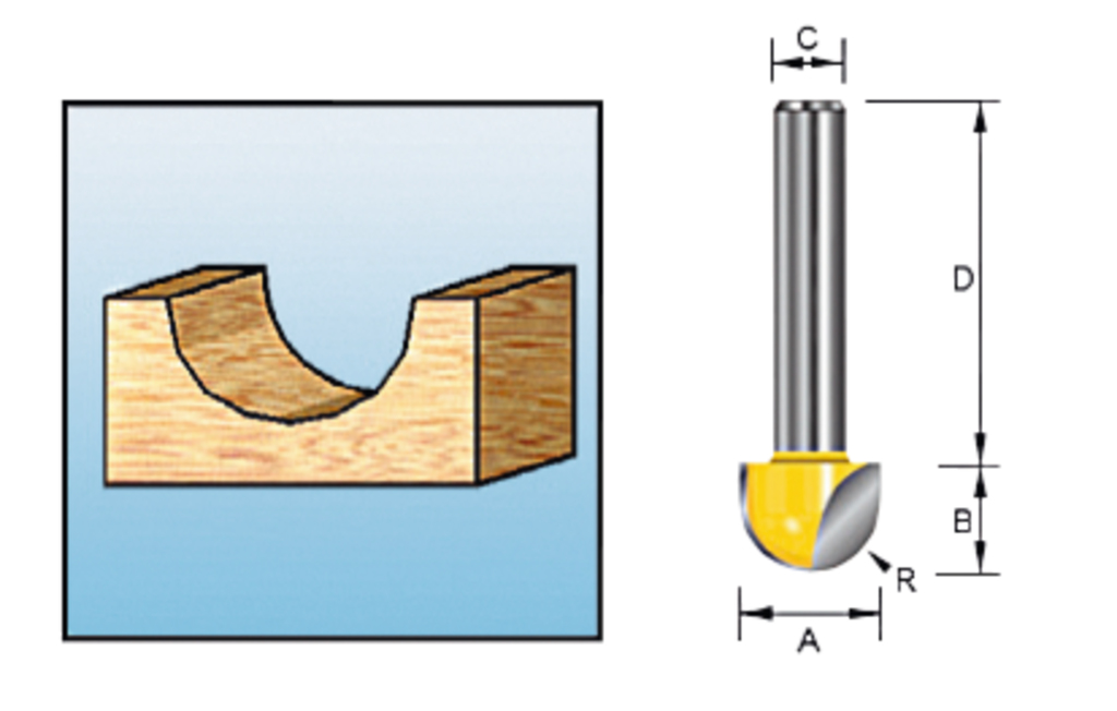 Фреза галтельная 6х6х8х32х2Т Makita D-10774