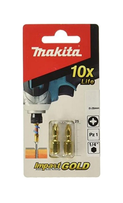 Бита Impact Gold PZ1, 25 мм, C-form, 2 шт Makita B-28444