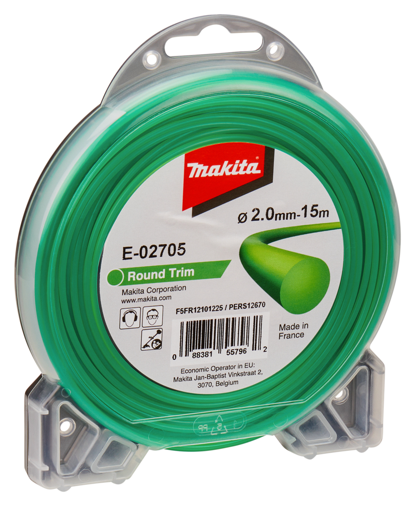 Триммерная леска, круглая, 2 ммх15 м Makita E-02705