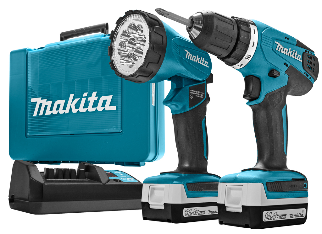 Аккумуляторная дрель-шуруповерт G-Series 14.4 В Makita DF347DWLE