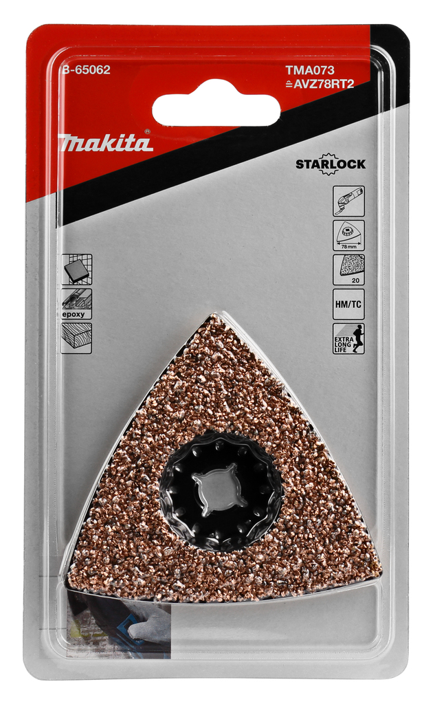 Треугольная шлифовальная пластина 78 мм G20 STARLOCK Makita TMA073 (B-65062)