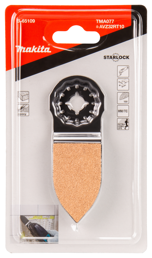 Полотно шлифовальное 32×50 мм G100 TC/HM STARLOCK Makita TMA077 (B-65109)