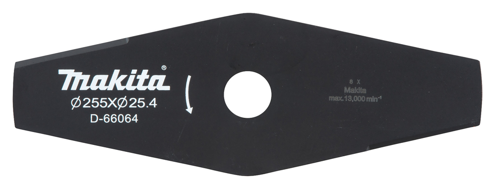 Нож для травы 2 зуба 255x25,4 мм Makita D-66064