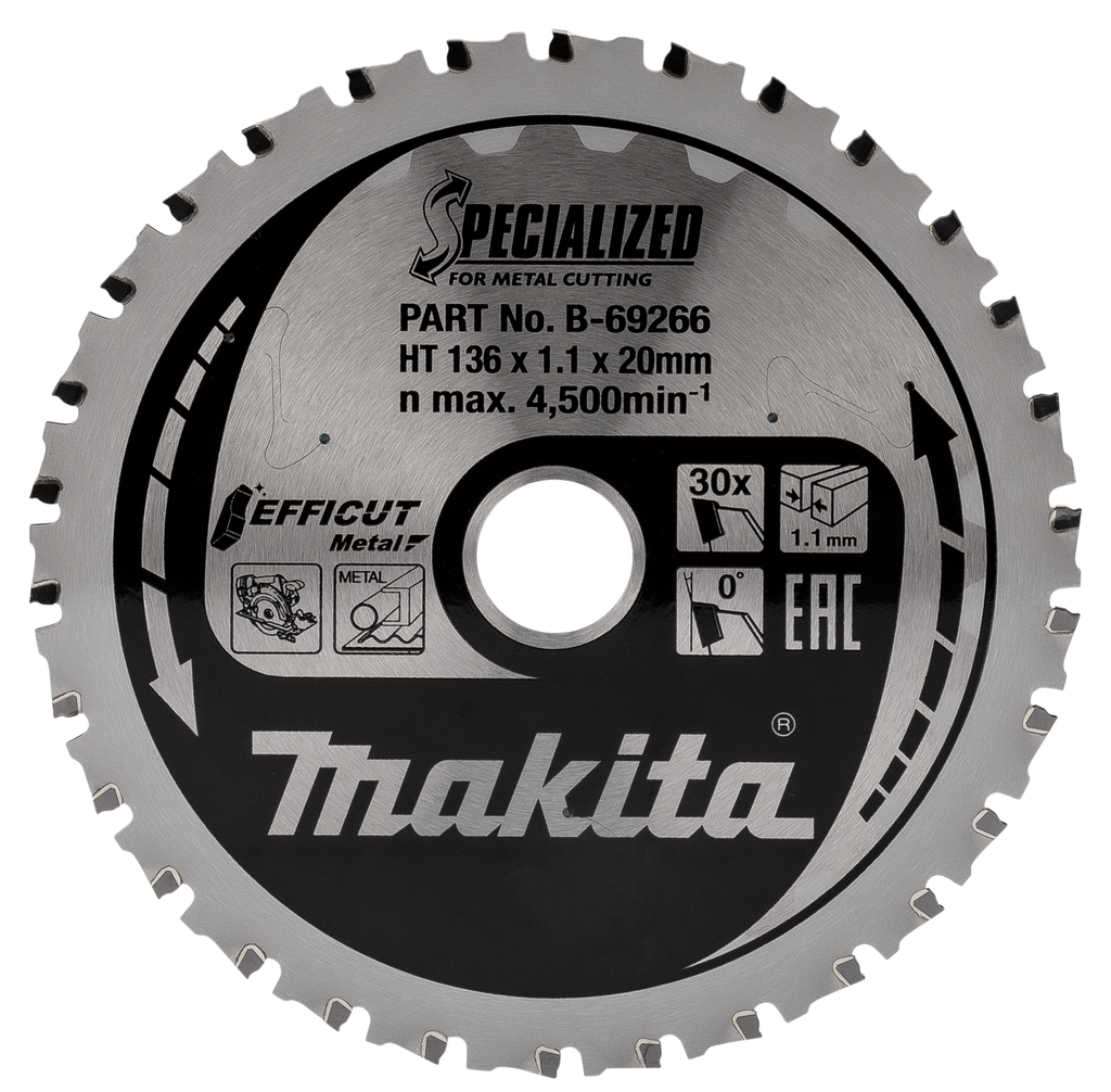 Пильный диск по металлу EFFICUT, 136x20x30T Makita B-69266