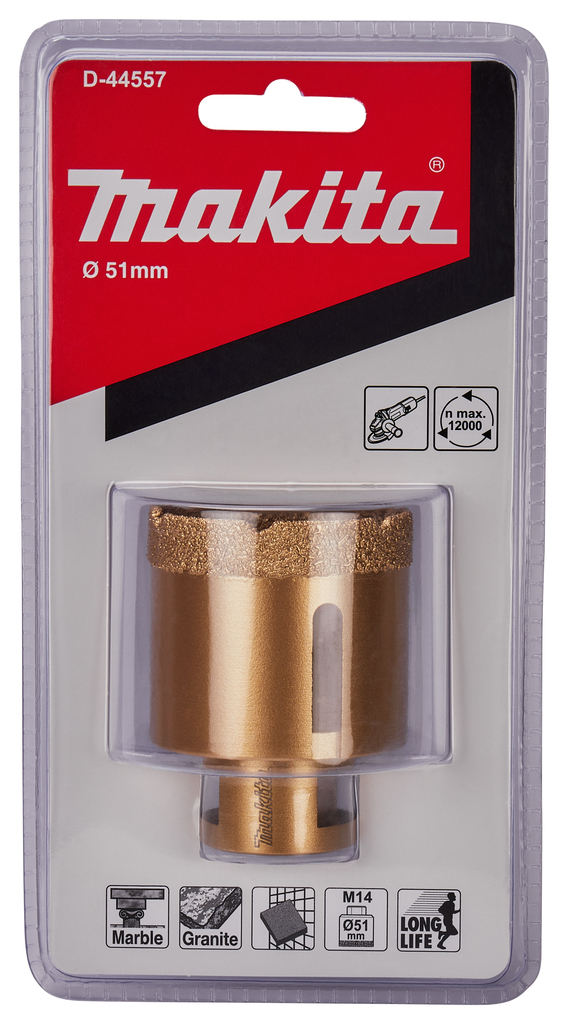 Коронка алмазная M14X51 мм Makita D-44557
