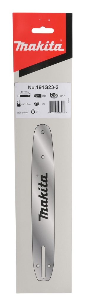 Шина, длина 30см/12", шаг3/8", паз 1,3мм, SN, 46 звеньев Makita 191G23-2 Шина, длина 30см/12", шаг3/8", паз 1,3мм, SN, 46 звеньев Makita 191G23-2