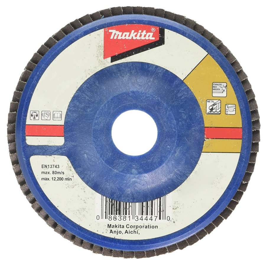 Лепестковый шлифовальный диск Z80, 125 мм, нейлон, плоский Makita D-27903 Лепестковый шлифовальный диск Z80, 125 мм, нейлон, плоский Makita D-27903