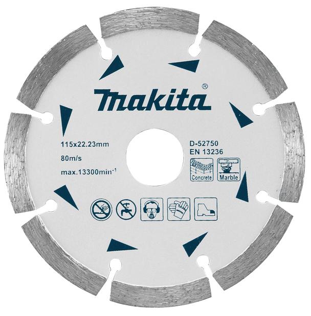 Алмазный диск сегментированный по бетону/мрамору "Эконом" 115x22,23x7 мм Makita D-52750 Алмазный диск сегментированный по бетону/мрамору "Эконом" 115x22,23x7 мм Makita D-52750
