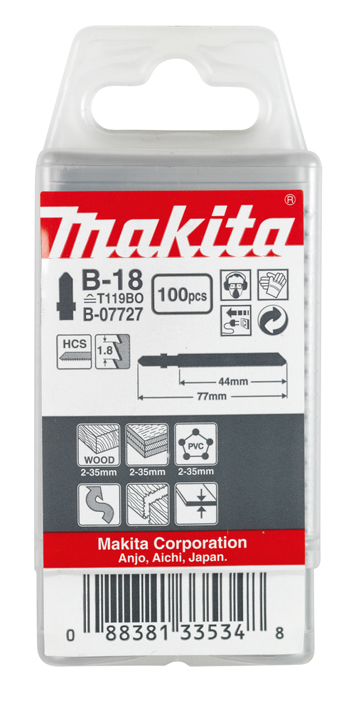 Лобзиковая пилка для дерева В-18, 100 шт Makita B-07727