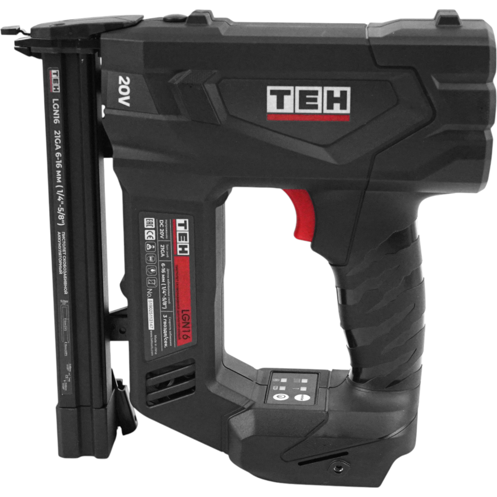 Пистолет скобозабивной аккумуляторный 20V (без АКБ и ЗУ) TEH LGN16