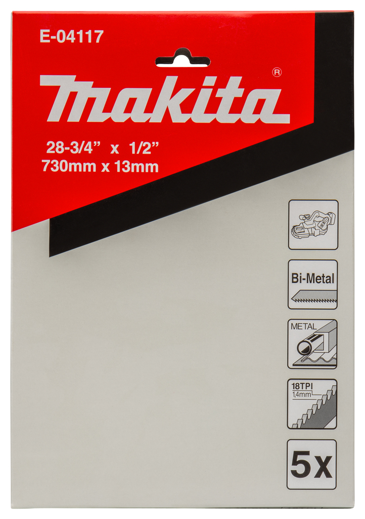Ленточное полотно Bi-Metal 730х13x18Т, 5 шт. Makita E-04117